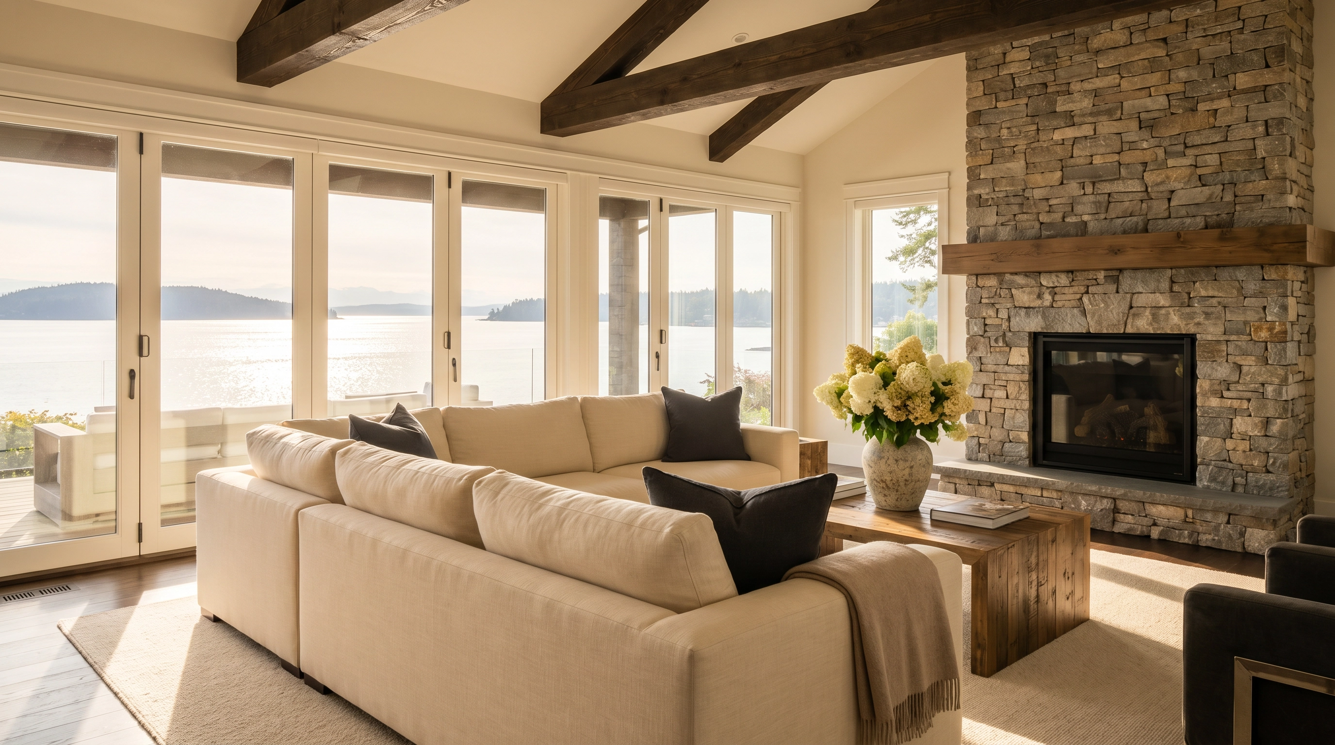 Luxury vacation rental interior managed by Guest House Co.